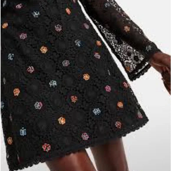RIXO Embroidered Black Lace dress - Picture 4 of 4